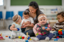 Stock image of children at childcare facility.